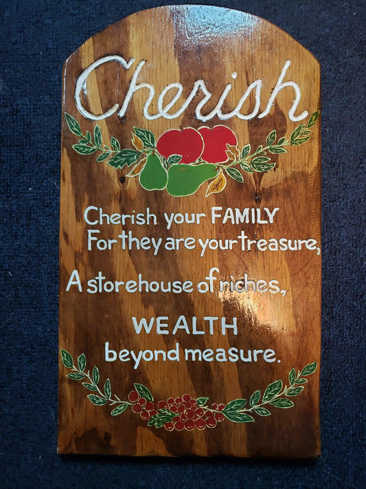 Wooden Wall hanging - Cherish