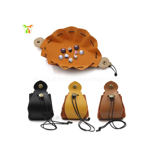 PU Leather Dice Bag Tray Designs Cute Drawstring Pouch Roleplaying Gift Ideas Coin Purse Dice Storage Bags Board Games Bag